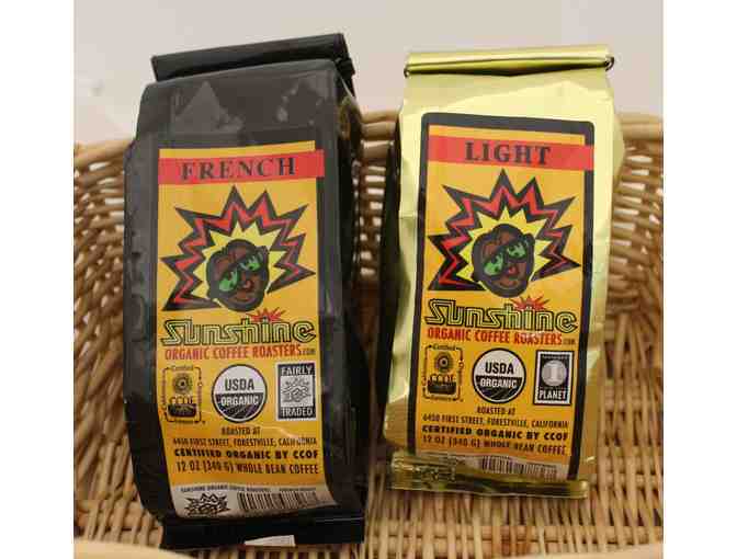 Organic Whole Bean Coffee - 4 bags by Sunshine Organic Coffee Roasters