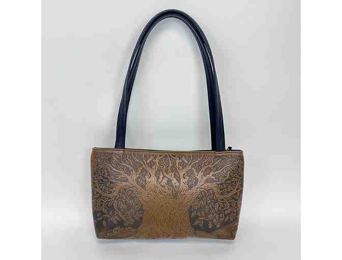 Leather Embossed Handbag - Tree of Life - Photo 1