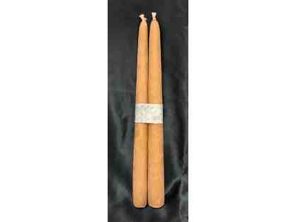 Beeswax candles - Two pairs tapered.