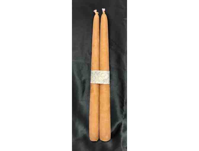 Beeswax candles - Two pairs tapered. - Photo 1