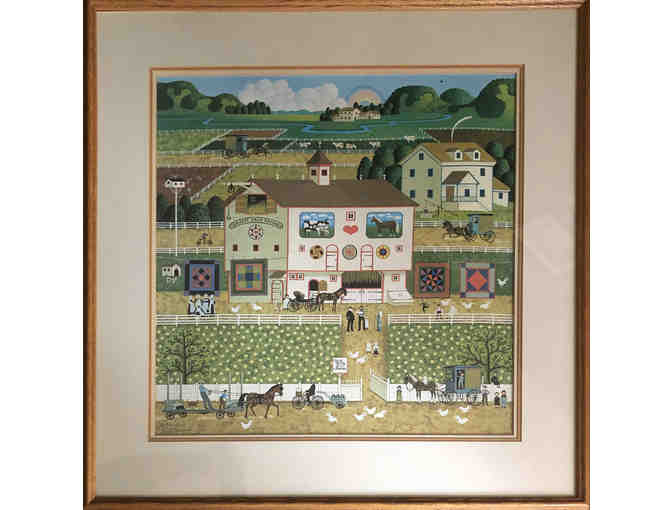 Limited Edition Print 'Amish Neighbor' by American Folk Artist Charles Wysocki