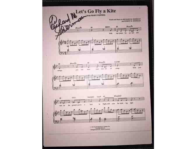 Richard M. Sherman Autographed Sheet Music ('Let's Go Fly a Kite')