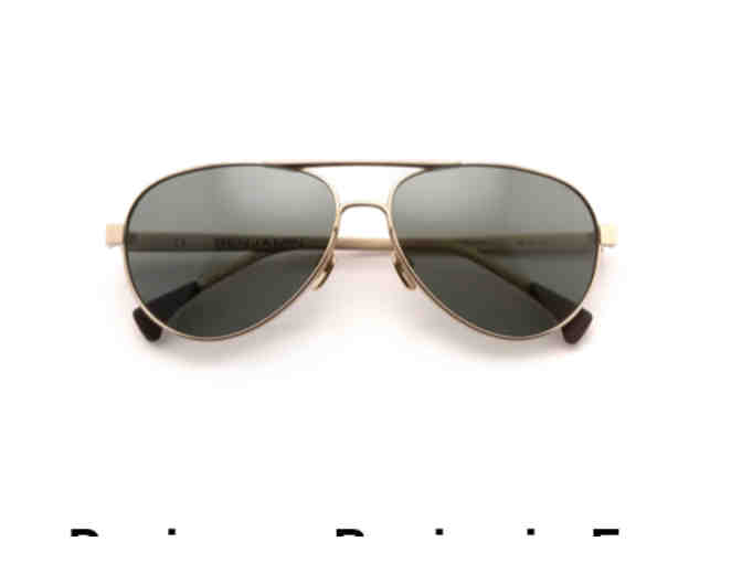 Designer Sunglasses - Cynthia Benjamin - Guise Gold Aviator Sunglasses - Photo 1