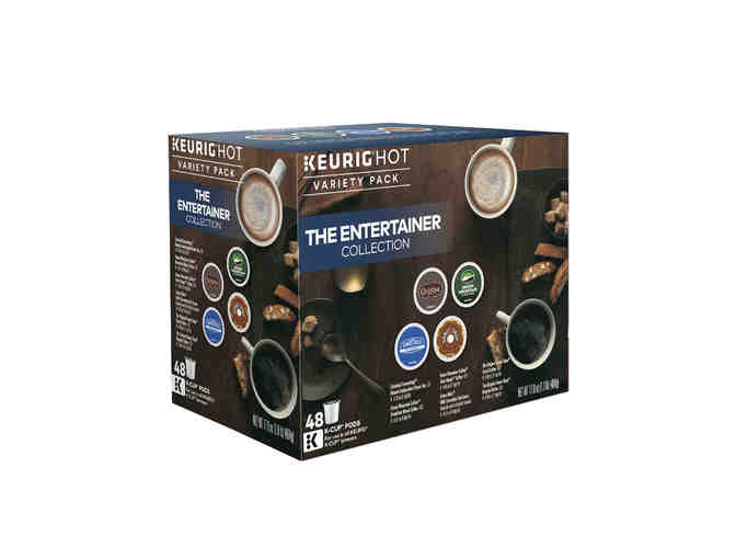 K-Cup coffee maker, commuter mug and K-cup assortment