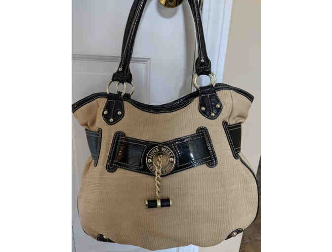 Nine West Straw and Cloth Tote - Photo 1