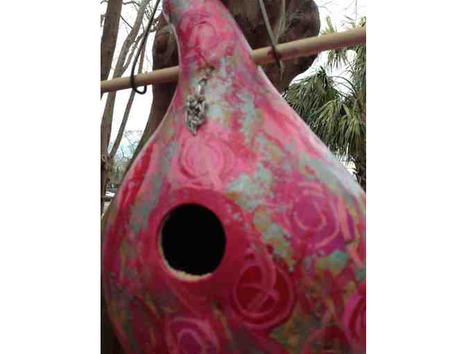 Hand Painted Gourd- Pink Blossoms