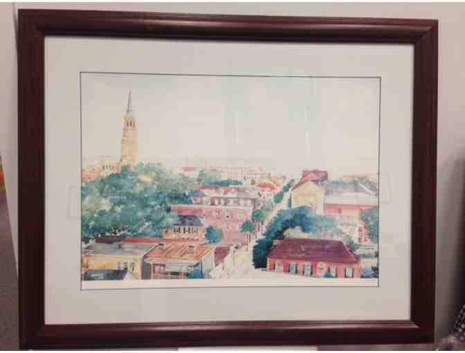 Framed Watercolor of Charleston