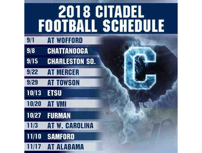 Citadel Football Party Pack for One Game During the 2018 Season
