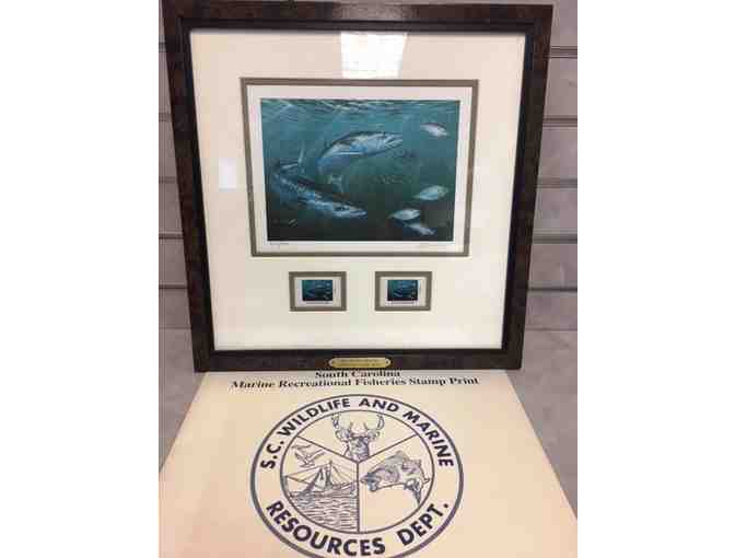 Diane Peebles Limited Edition Signed SC Saltwater Fishing Stamp