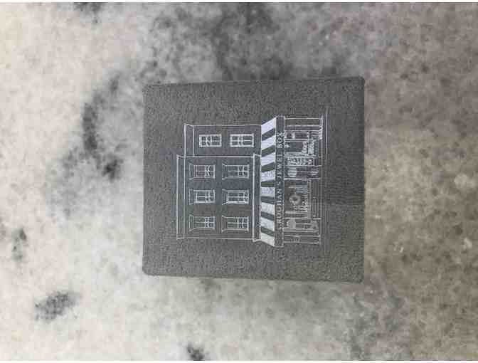 Croghan's Jewelry Box Platinum Blue Topaz Diamond Ring