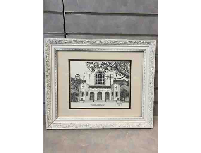 Lowry Coe Sketch - The Citadel- Summerall Chapel