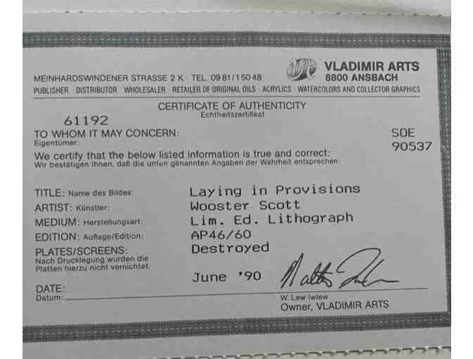 Signed Wooster Scott - Laying in Provisions with Certificate of Authenticity