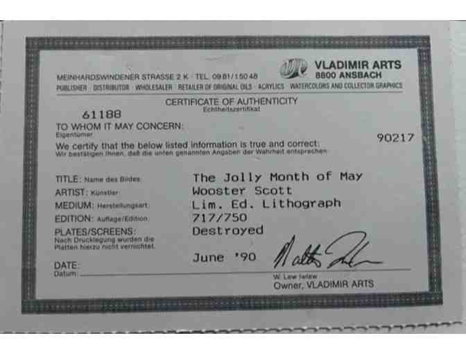 Signed and Numbered Wooster Scott -The Jolly Month of May with Certificate of Authenticity