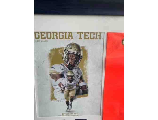 The Citadel vs. Georgia Tech Custom Framed Football Gameday Items
