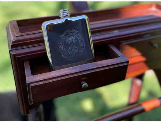 The Citadel Tartan Scarf and Hip Flask