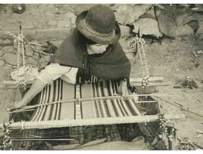 Authenic Aguayo blanket hand woven by Aymara woman