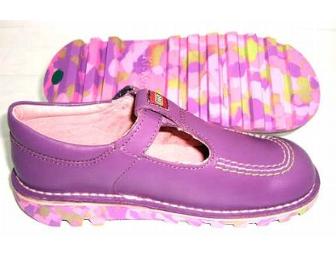 Kickers Toddler Lego  Purple Leather Mary Jane Shoes (size 23 or US 7)