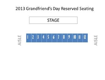 Reserved seating for Grandfriends' Day 2013