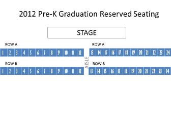 Reserved seating at Pre K Graduation 2012