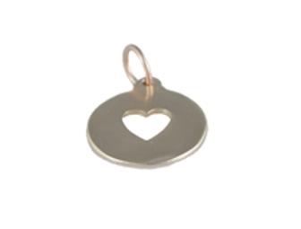 Helen Ficalora cut out heart charm and 18'' fine chain in sterling silver