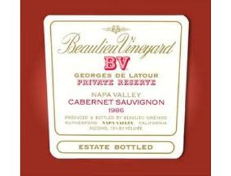 Georges de Latour Private Reserve Cabernet Sauvignon, 1986: Jeroboam