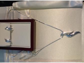 Bastian Sterling Silver 17' Necklace and Earrings