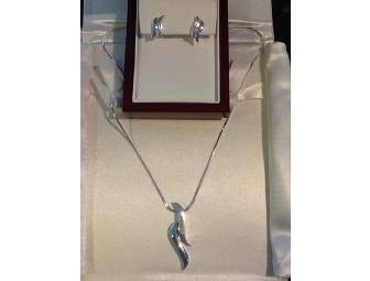 Bastian Sterling Silver 17' Necklace and Earrings