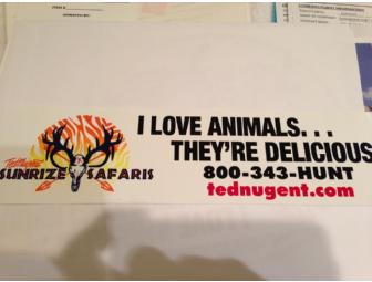 Ted Nugent photo and decals