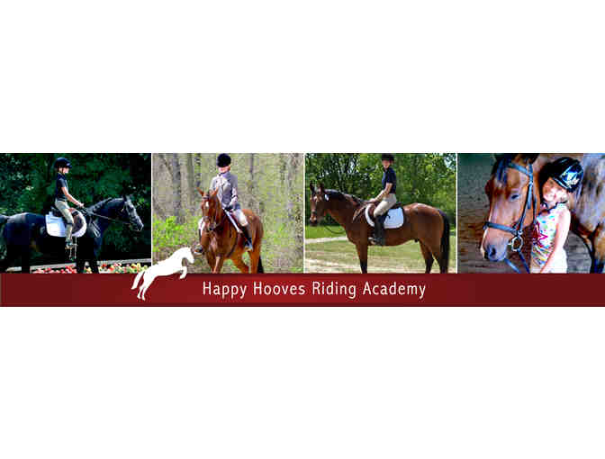 Two private horse back riding lessons at Happy Hooves