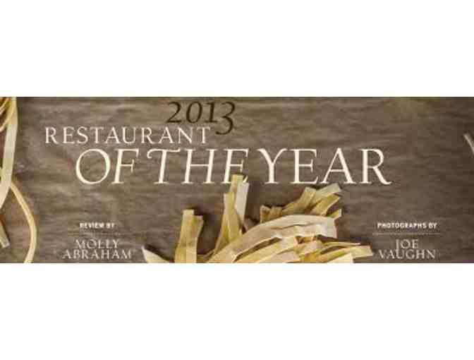 Dine at the 2013 Restaurant of the year!