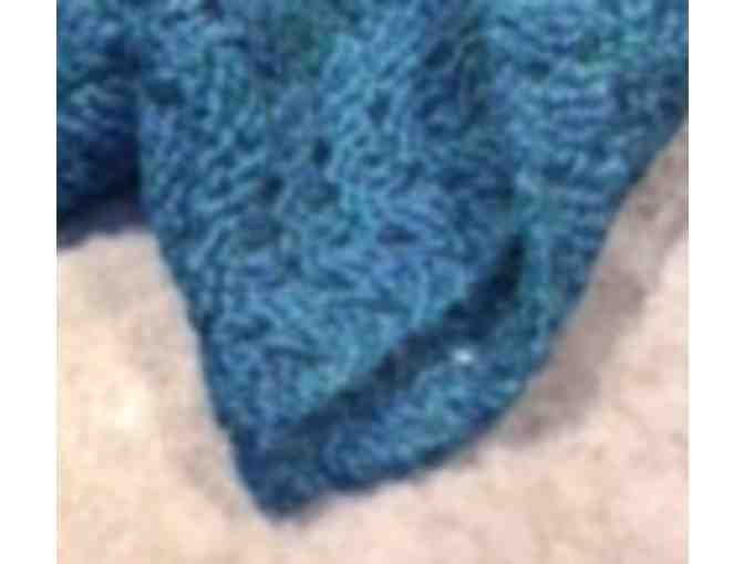Hand knit mohair mix scarf