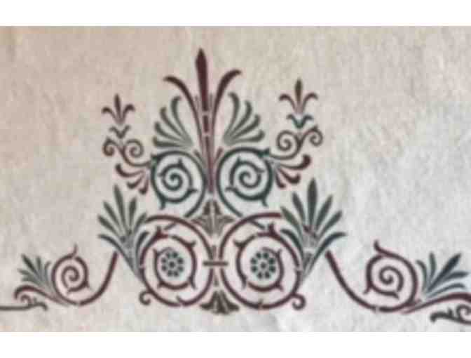 Hand Stenciled Runner-Victorian Design
