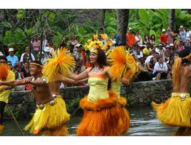 Polynesian Cultural Center Two Luau Tickets with GA, Dinner, and Evening Show on Oahu