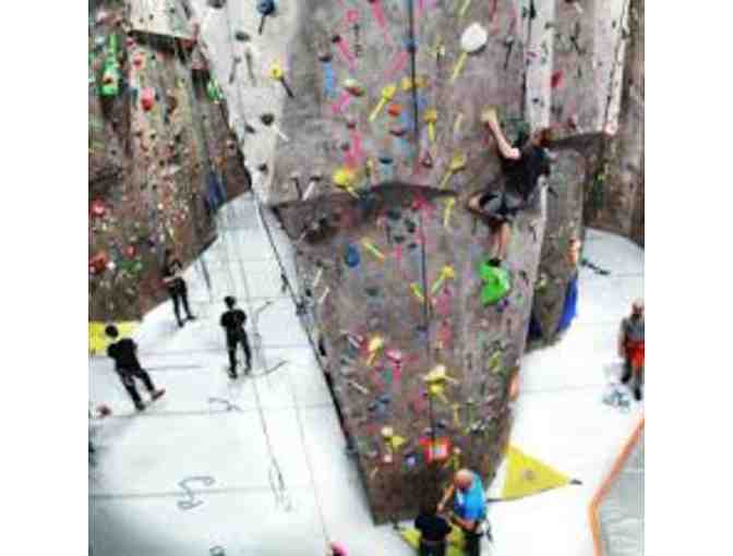 Family 4-pack w/gear at Rock Spot Climbing - Photo 3