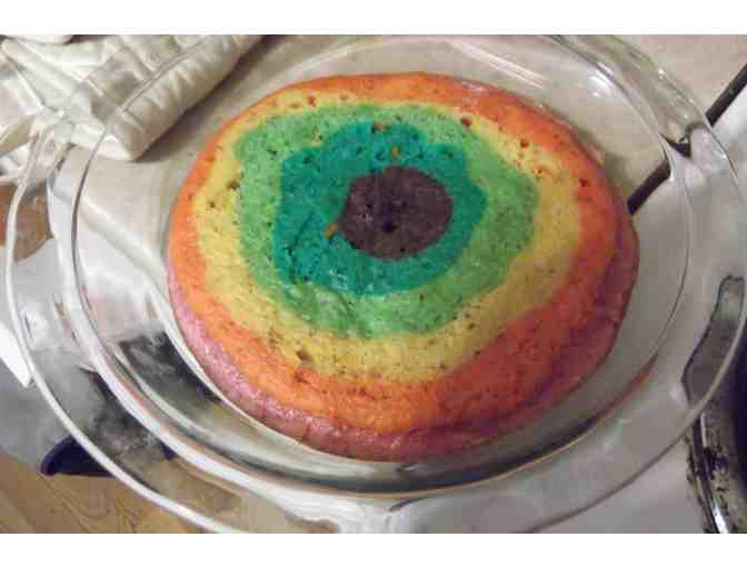Customized Homemade Rainbow Cake