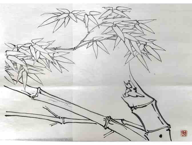 Bamboo, Chinese Ink painting on handmade Xuan paper - Photo 1