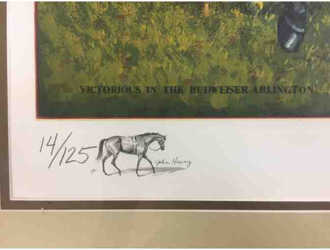 Framed Etching of John Henry #14/125 Signed by Jenness Cortez