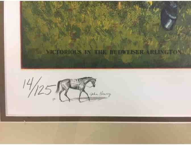 Framed Etching of John Henry #14/125 Signed by Jenness Cortez