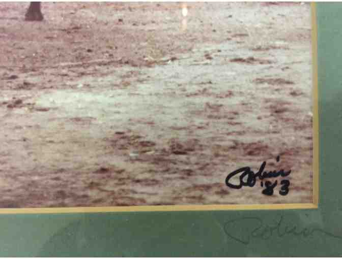 A 1983 Signed Photo of Horses on the Backstretch