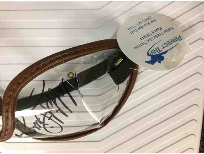 Racing goggles signed by jockey, Laffit Pincay, Jr.