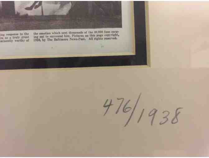 Limited Edition 476/1938 Framed Match Race Commemorative of Seabiscuit