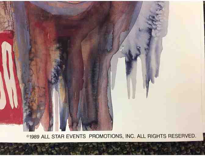 1989 All Star Events Promotion Artistic Print of Sugar Ray Leonard. Signed by Sugar Ray