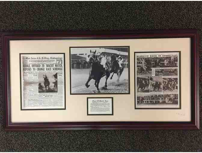 Limited Edition 476/1938 Framed Match Race Commemorative of Seabiscuit