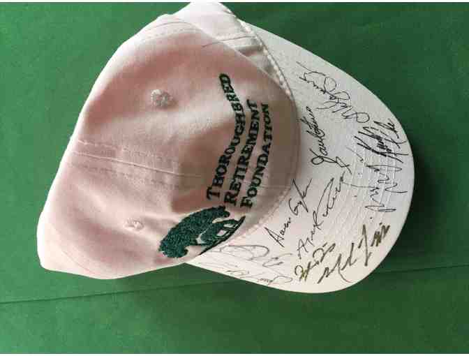 TRF Baseball Cap Signed by the Jockeys Who Supported the 2016 Tee-OFF
