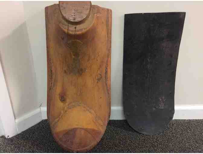 Antique Wood saddle frame with rubber pad