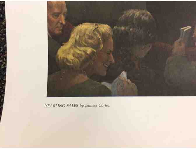 Poster Illustration of the Yearling Sale at Saratoga