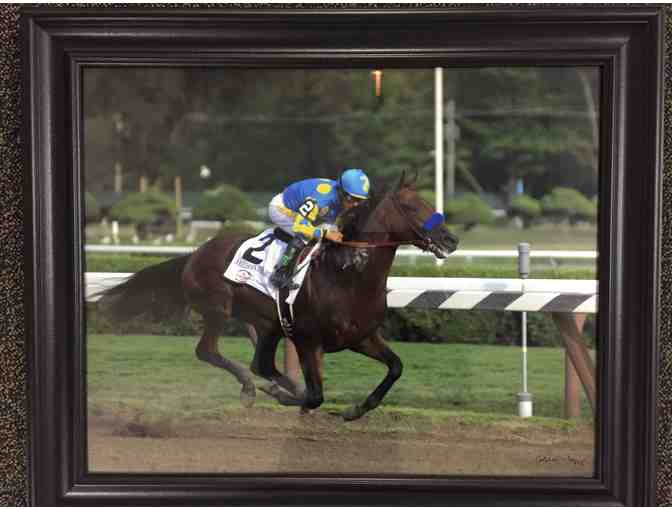 American Pharoah Framed Photo Running Travers Stakes