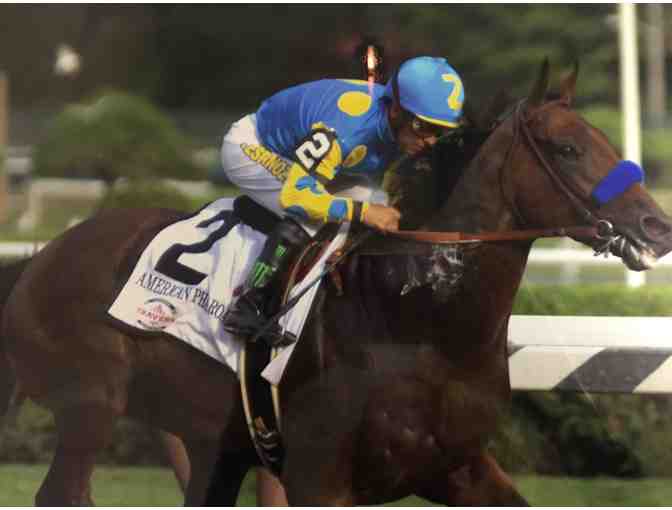 American Pharoah Framed Photo Running Travers Stakes
