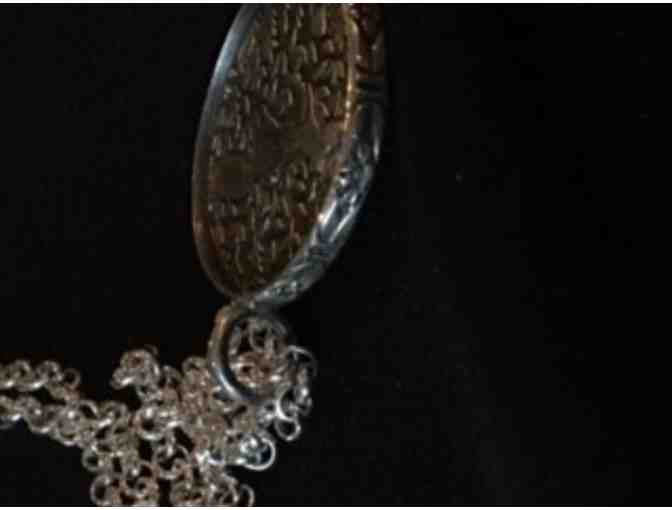 Fox in flowers pendant