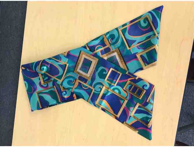 Limited Edition Satin Scarves with Design by the US Portfolio Art Class